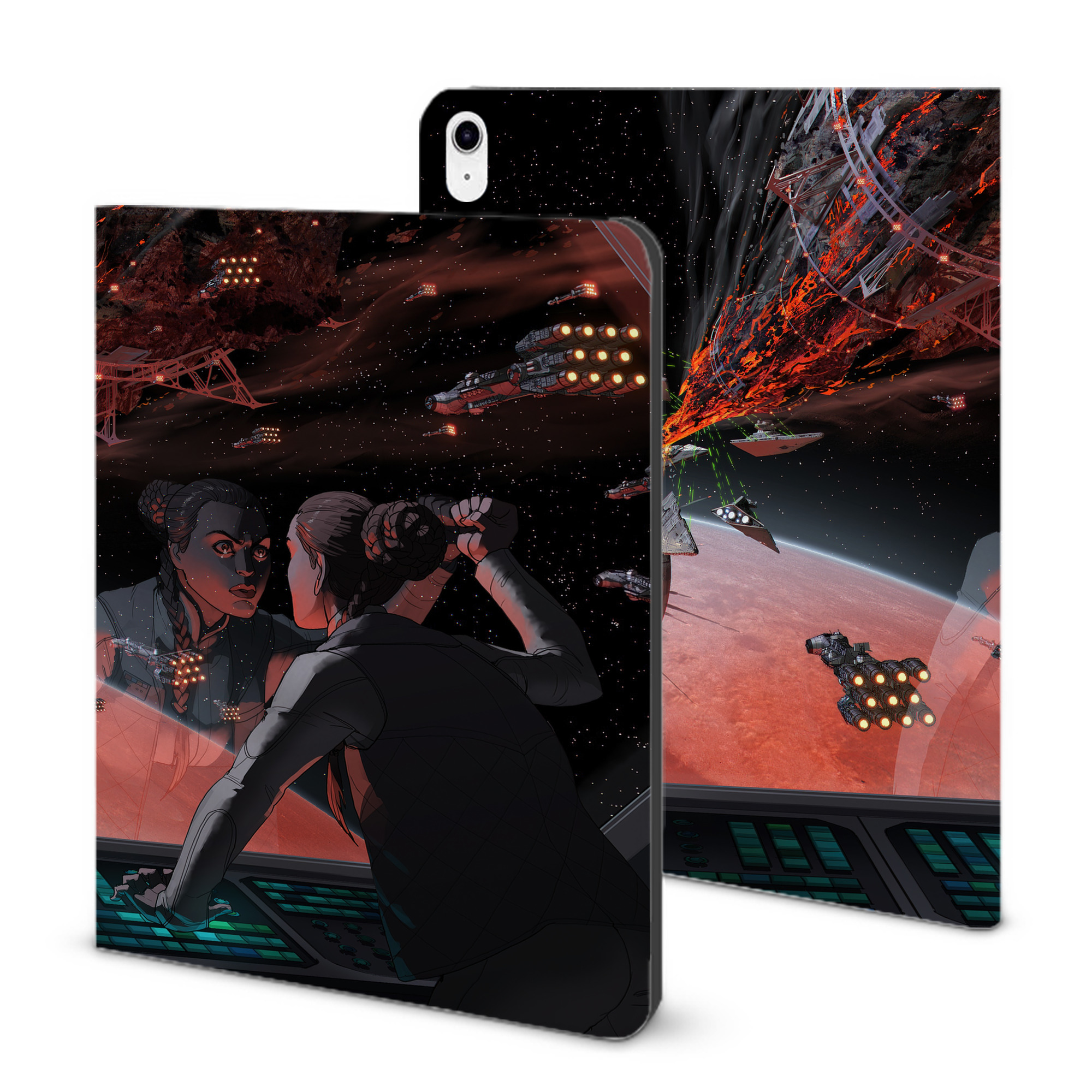 （画像用） スター・ウォーズ Star Wars IPad ケース ブック型 PUレザー TPU 耐衝撃 軽量 薄型 ペン収納なし 全面保護 IPad 各モデル対応